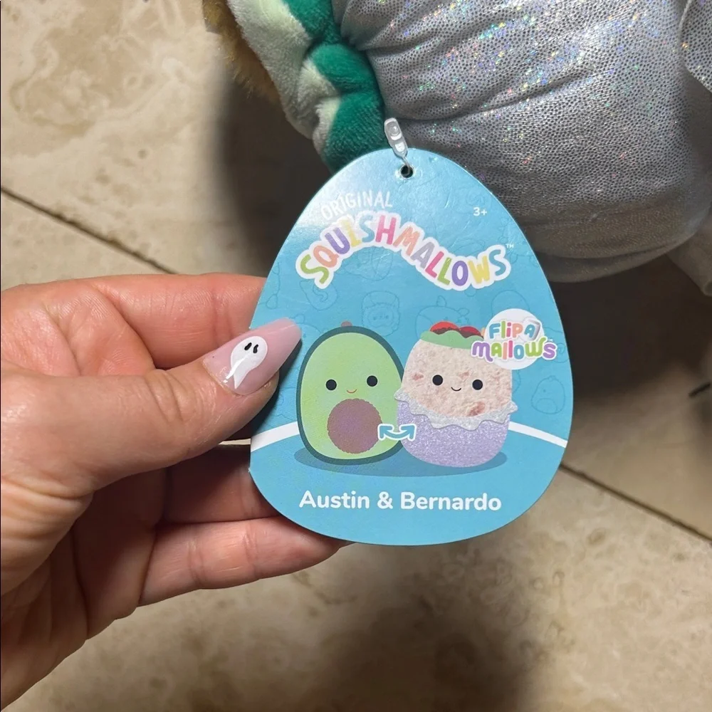 Squishmallows Cute Plush Burrito / Avocado Flip